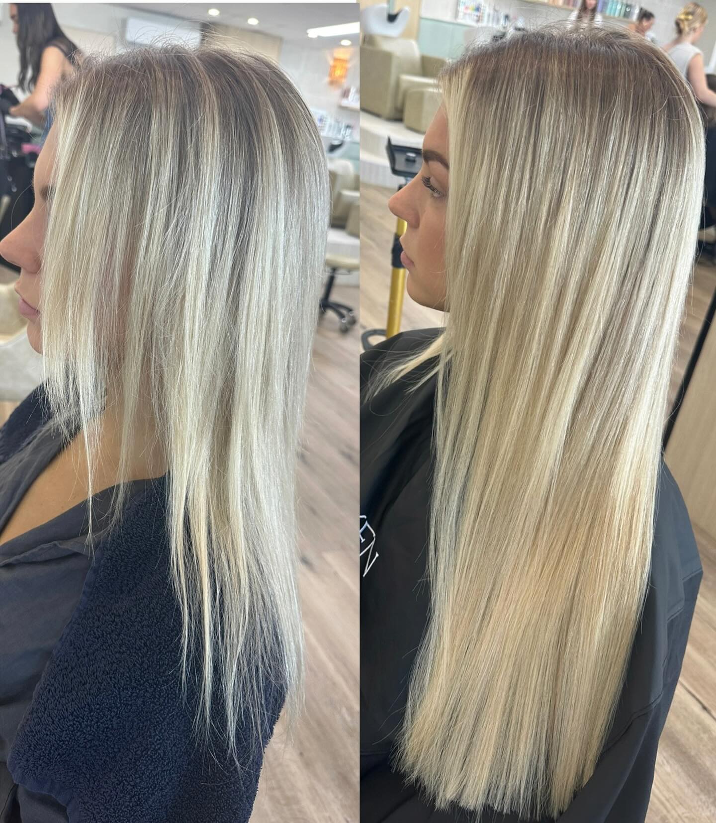 Before & After - how amazing is this colour blend with Keratin Bonds 

#sunshinecoasthairextensions #keratinbonds #greatlengths