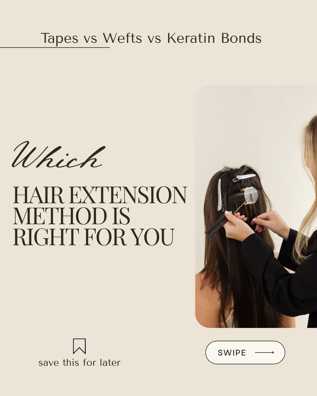 Keratin bonds, tapes or wefts?? The question we get asked EVERY day finally answered. 💁‍♀️

Swipe for the quick version, then head to our full guide for the pros, cons, maintenance + how long each method really lasts. The honest, no-fluff breakdown is on the blog now → link in bio.
Still torn? That’s exactly what your consultation is for. 🍸
#sunshinecoasthairextensions #mooloolabahairextensions #keratinbonds #sunshinecoasthairdresser #coastalblondes hairextensions