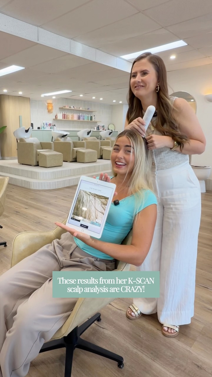 The results at the end though… we’re obsessed 😍 Weird but wonderful is the PERFECT way to describe this, right?!

@kerastase_official’s K-SCAN gives us a close-up of what’s happening with your hair and scalp, including details we can’t see with the naked eye. Before we even get scanning, we start with a questionnaire to understand your concerns. 

For this client, there were three:
1. A flaky scalp after living her best Euro summer life
2. Breakage from lightening and bleaching
3. Dry hair needing some TLC and a big drink of water

After reviewing the scan, the Kérastase recommendations were:
- Symbiose Micro-Exfoliating Cellular Treatment
- Potentialiste Hair and Scalp Serum
- An in-salon Fusio-Dose treatment

The AI gives us valuable insight, but it can miss things. Pairing those findings with Kristiina’s trained eye and expertise? A match made in hydrated-hair heaven!! If you’re curious about what’s happening at your roots, ask us about adding K-SCAN to your next appointment xx

__
#sunshinecoasthairdresser #mooloolabahairdresser #sunshinecoasthairsalon #hairtreatment #howtogethealthyhair, kerastase fusio duo, kerastase hair treatment, blonde hair treatment, treatment for dry blonde hair, damaged hair treatment, treatment for dry hair, sunshine coast blonde specialist